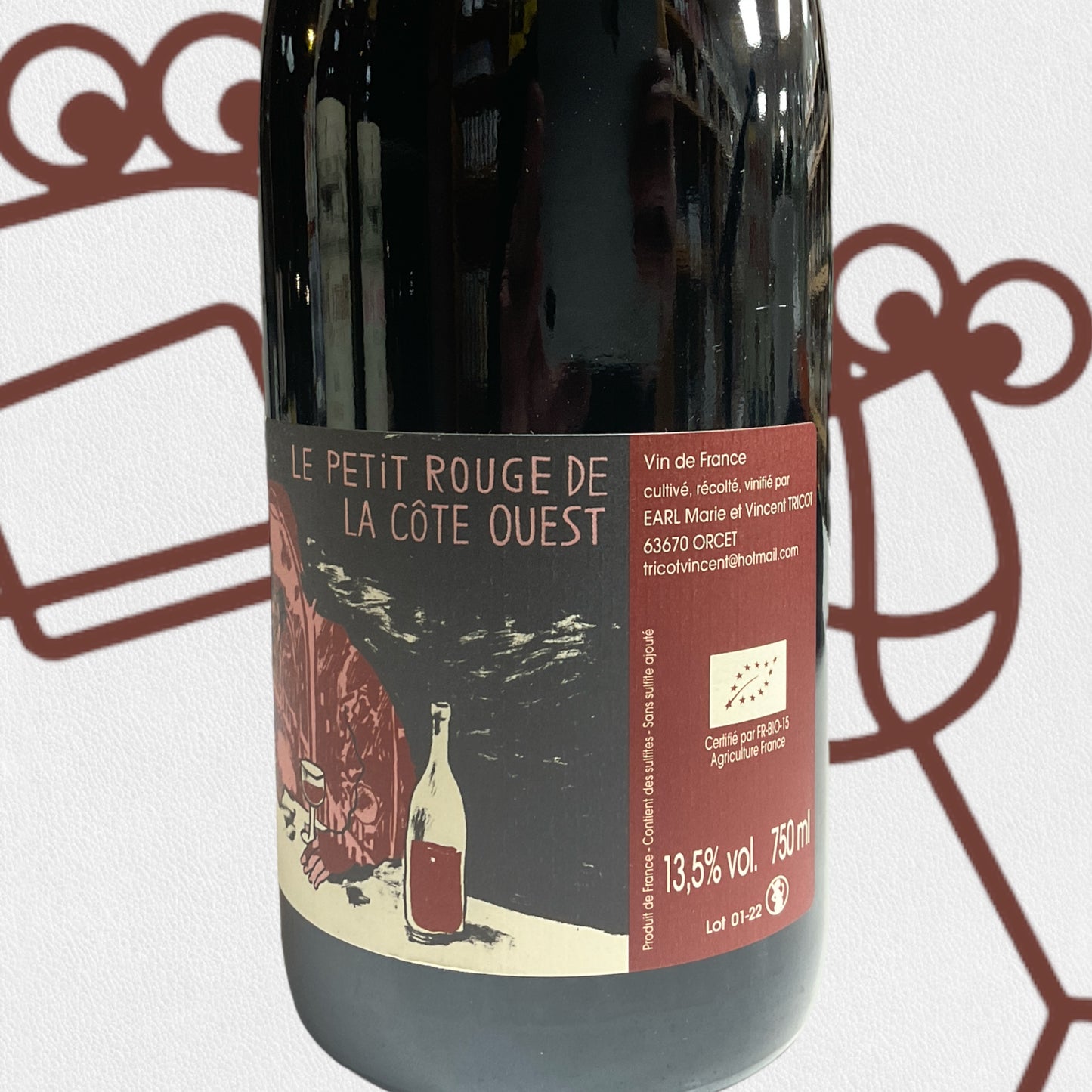 Marie & Vincent Tricot 'Petit Rouge de la Cote Ouest' 2022 Auvergne, France - Williston Park Wines & Spirits