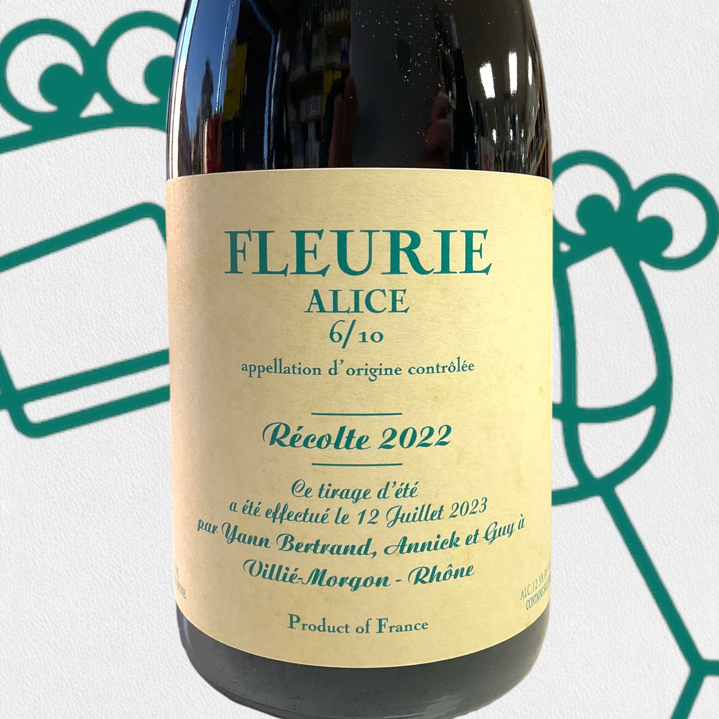 Yann Bertrand Fleurie 'Alice 6/10' 2022 Beaujolais, France