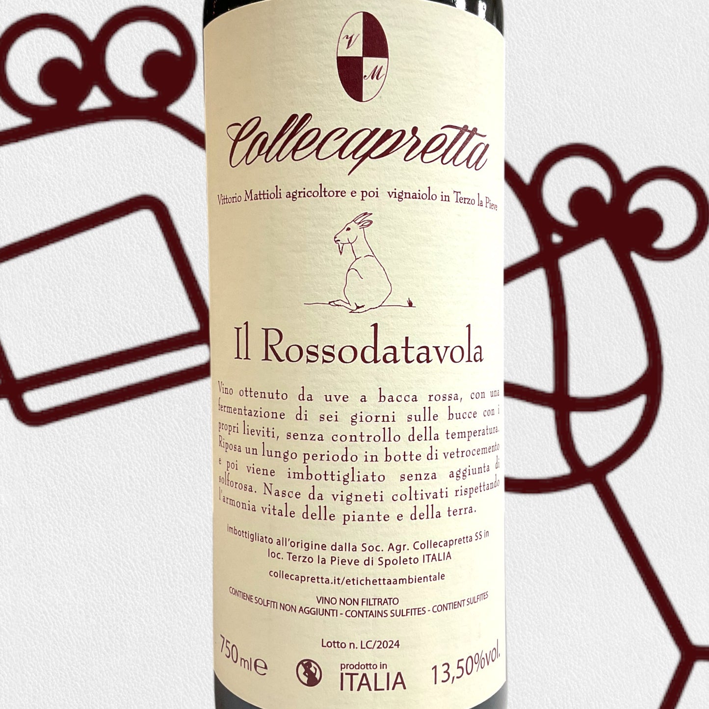 Collecapretta 'Vino Rosso da Tavola' 2023 Umbria, Italy - Williston Park Wines & Spirits