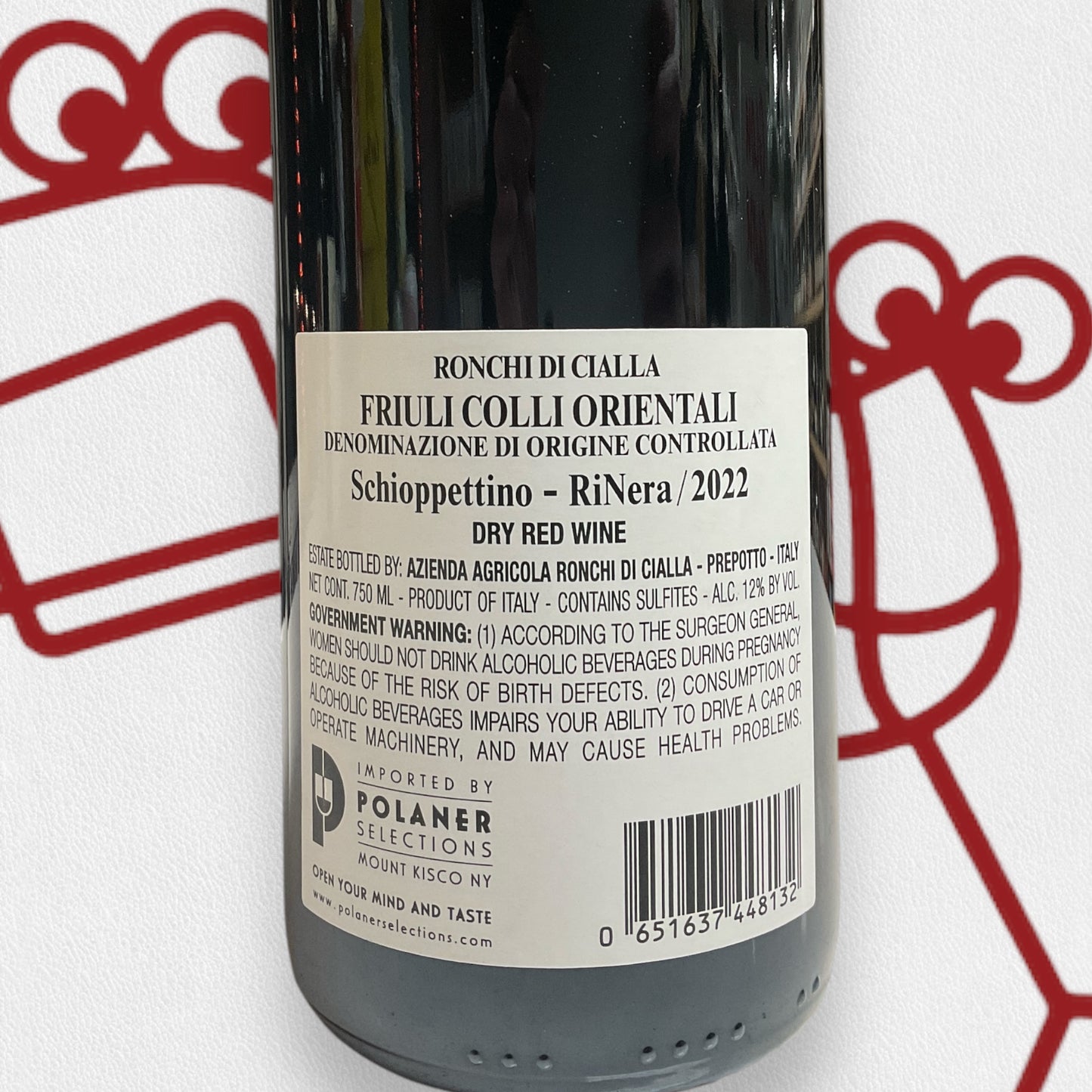 Ronchi di Cialla 'Ri-Nera' Schioppettino 2022 Friuli, Italy - Williston Park Wines & Spirits
