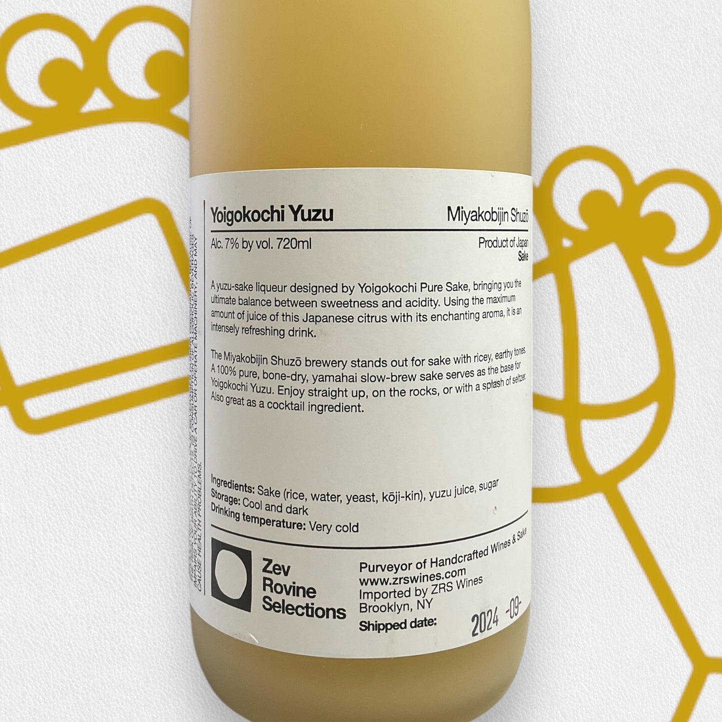 Miyakobijin Shuzo 'Yoigokochi Yuzu' Sake 720ml Hyogo, Japan