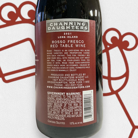 Channing Daughters 'Rosso Fresco' 2021 Long Island, New York - Williston Park Wines & Spirits