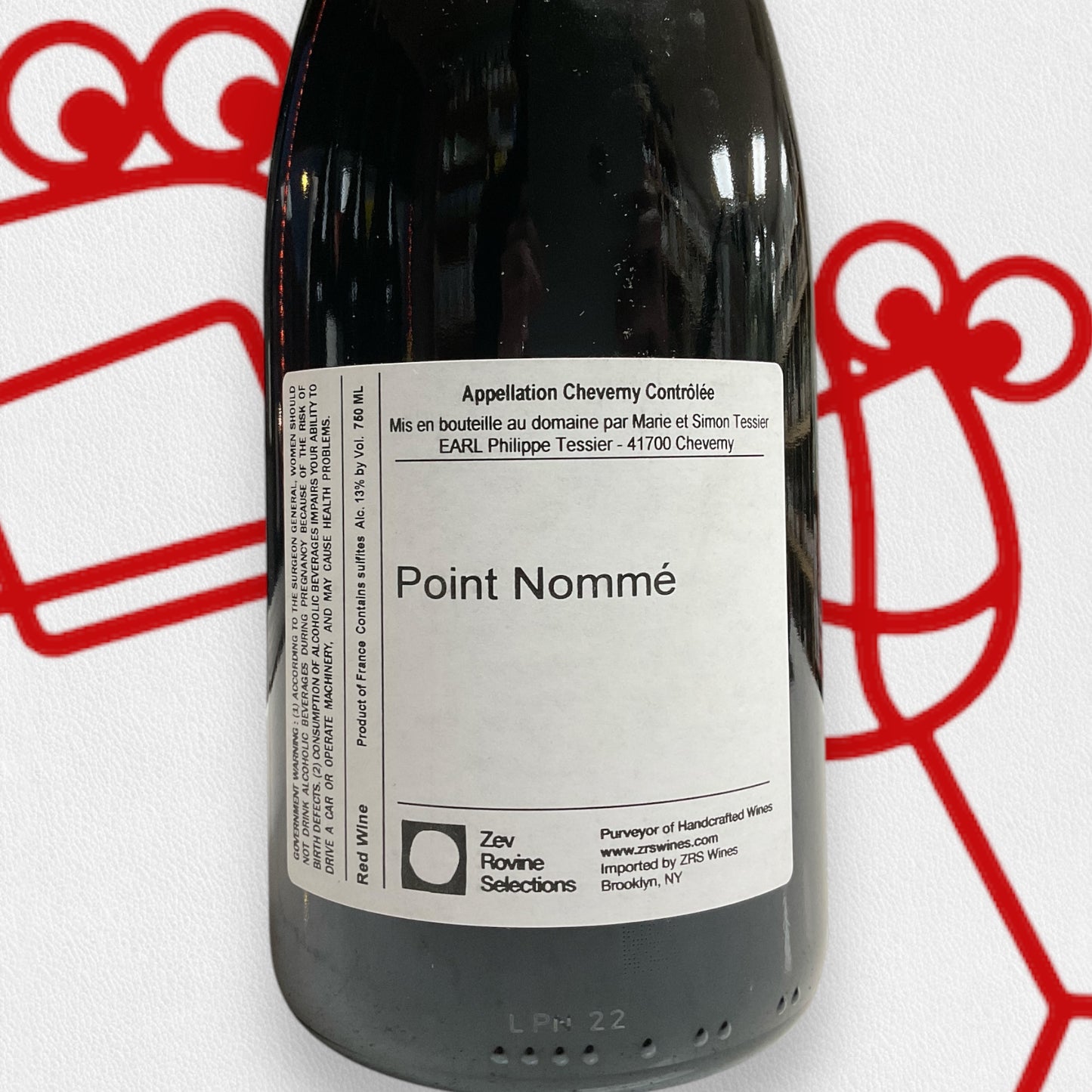 Philippe Tessier Cheverny Red 'Point Nomme' 2022 Loire Valley, France