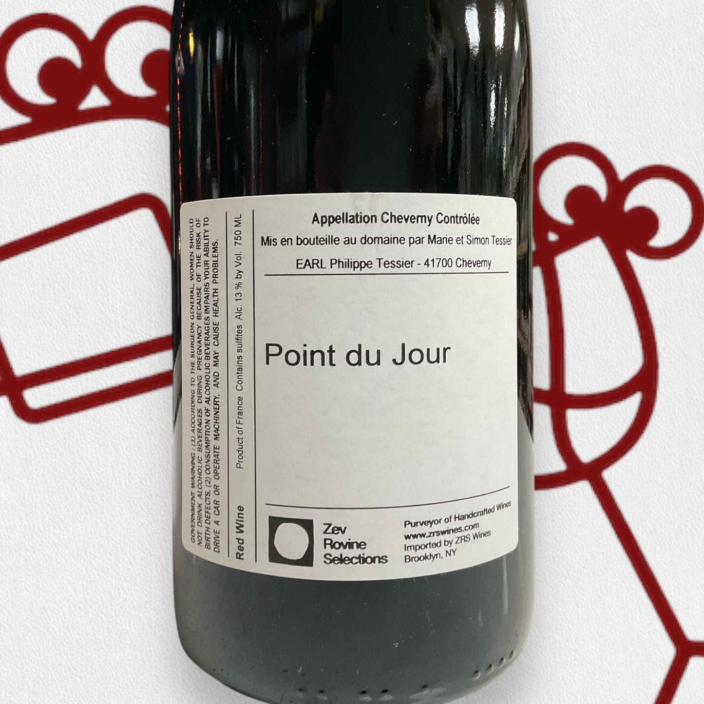Philippe Tessier Cheverny Red 'Le Point du Jour' 2022 Loire Valley, France