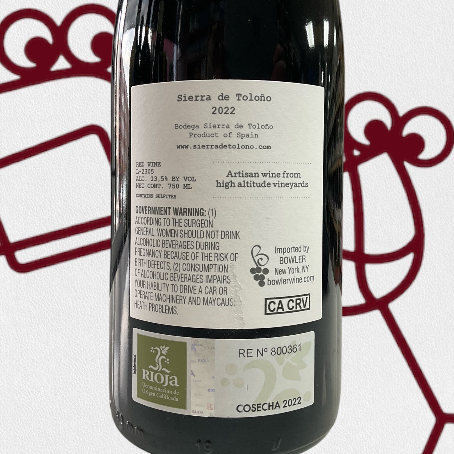 Sierra De Toloño 'Rioja Tinto' 2022 Rioja, Spain