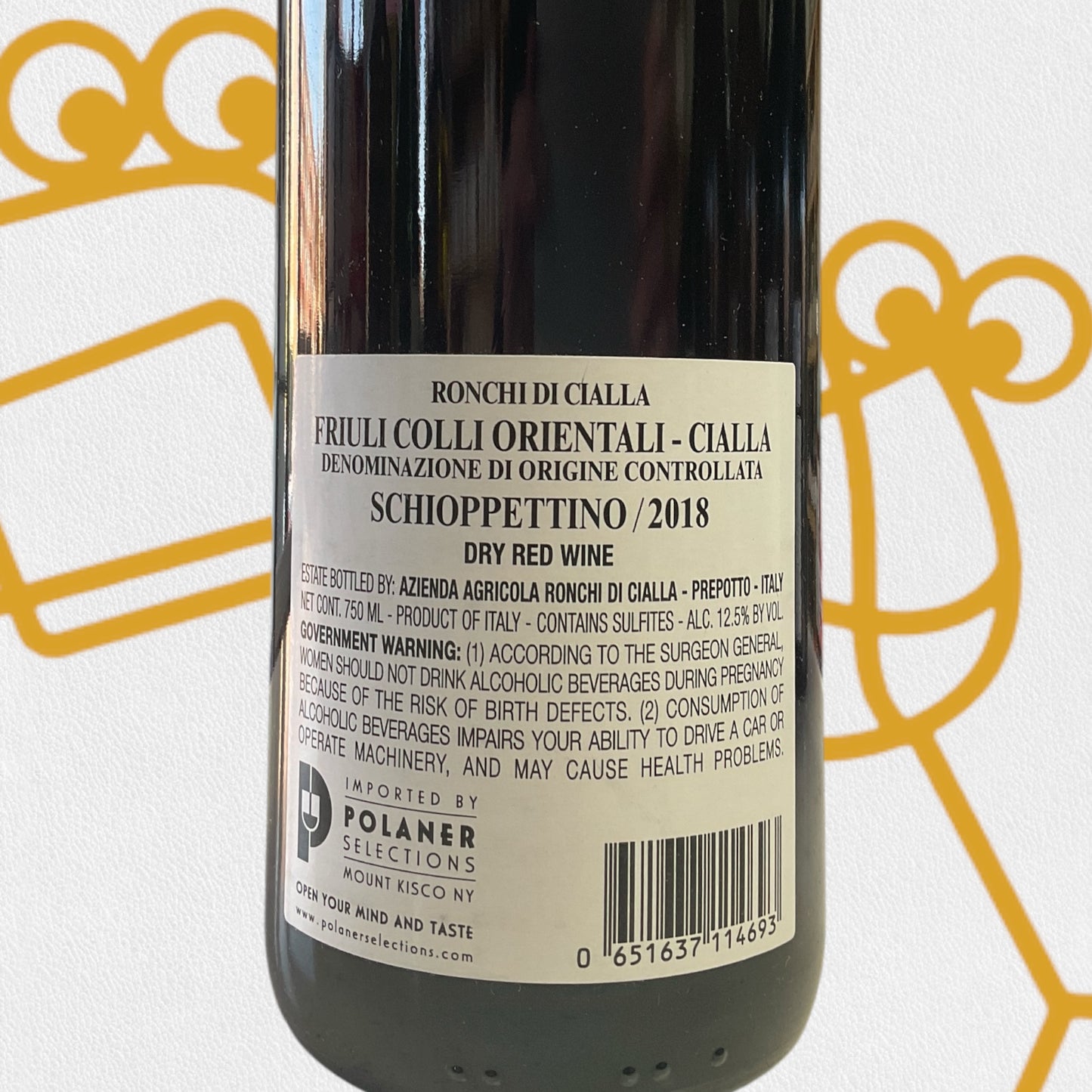 Ronchi di Cialla Schioppettino 2018 Friuli, Italy - Williston Park Wines & Spirits