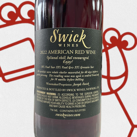 Swick Wines 'Chillable Red' 2022 Oregon - Williston Park Wines & Spirits