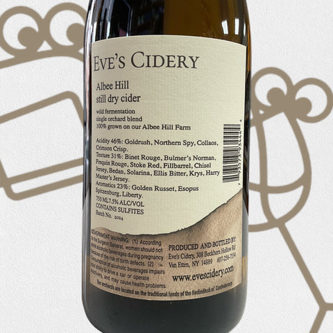 Eve's Cidery 'Albee Hill' Still & Dry Cider 2024 Finger Lakes, NY 750ml