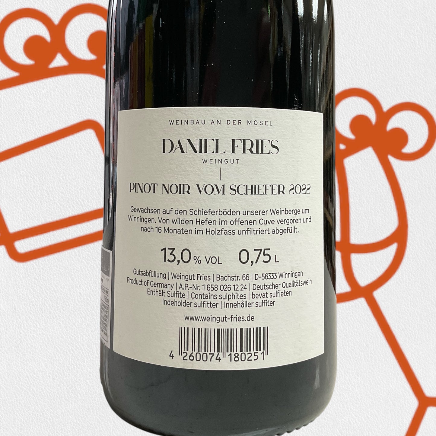 Daniel Fries 'Vom Schiefer' Pinot Noir 2022 Mosel, Germany
