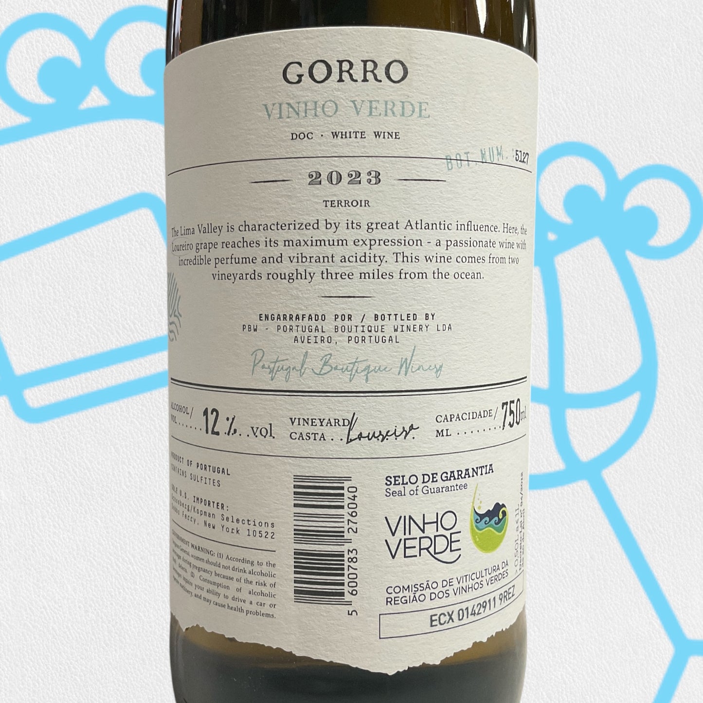 Portugal Boutique Winery 'Gorro' Loureiro 2023 Vinho Verde, Portugal