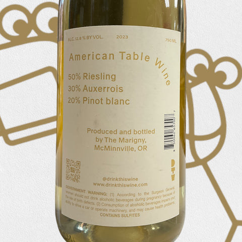 The Marigny 'Drink This Wine White Blend' 2023 Willamette Valley, Oregon - Williston Park Wines & Spirits