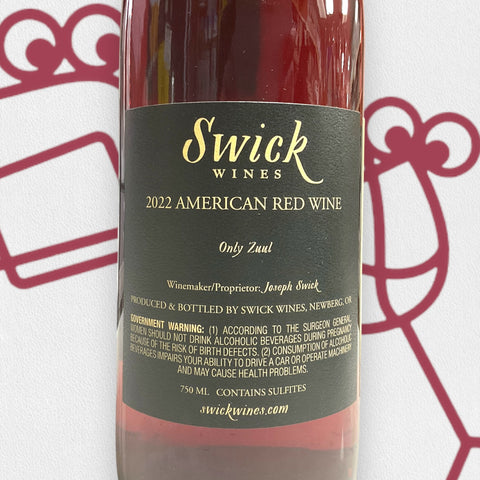 Swick Wines 'Only Zuul' 2022 Oregon - Williston Park Wines & Spirits