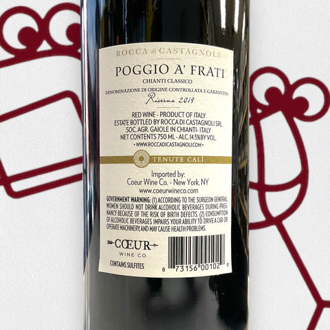 Rocca di Castagnoli Poggio a'Frati Riserva 2019 Tuscany, Italy - Williston Park Wines & Spirits