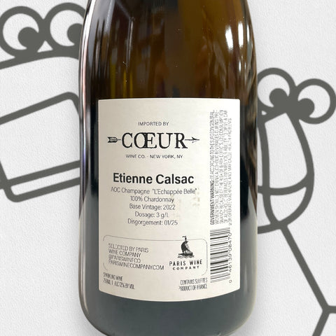 Etienne Calsac 'L'Echapee Belle' Blanc de Blancs Extra Brut NV Champagne, France