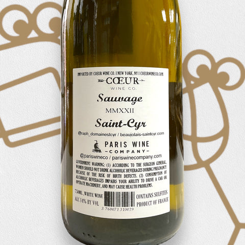 Domaine Saint Cyr 'Sauvage' Sauvignon Blanc 2022 Beaujolais, France