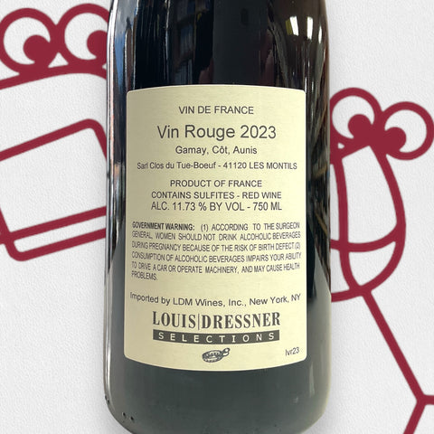 Clos du Tue-Boeuf 'Vin Rouge' 2023 Loire Valley, France