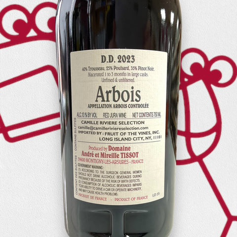 Domaine Tissot 'DD' Rouge 2022 Jura, France