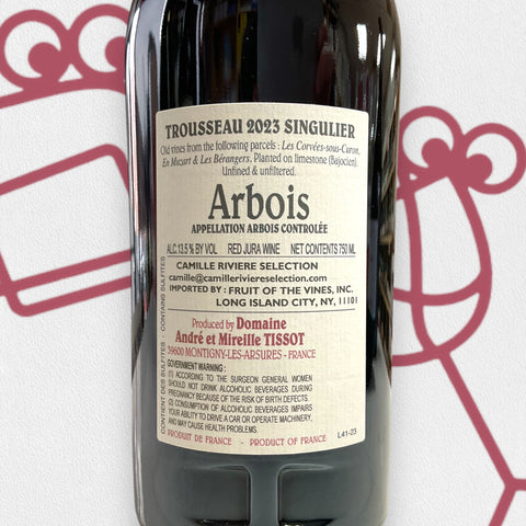 Domaine Tissot 'Trousseau Singulier' 2023 Jura, France - Williston Park Wines & Spirits