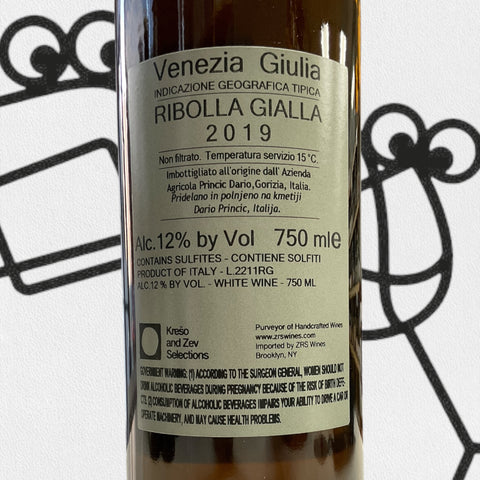 Dario Princic 'Ribolla Gialla' 2019 Friuli, Italy