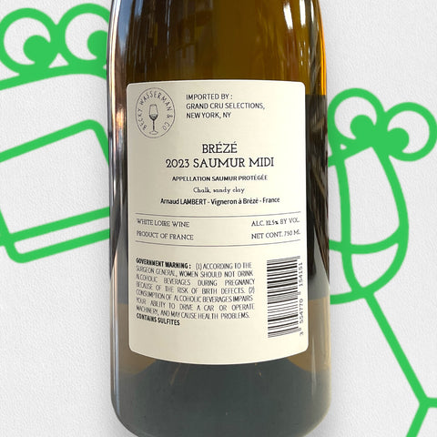 Arnaud Lambert 'Breze' Saumur Blanc Clos de Midi 2023 Loire Valley, France - Williston Park Wines & Spirits