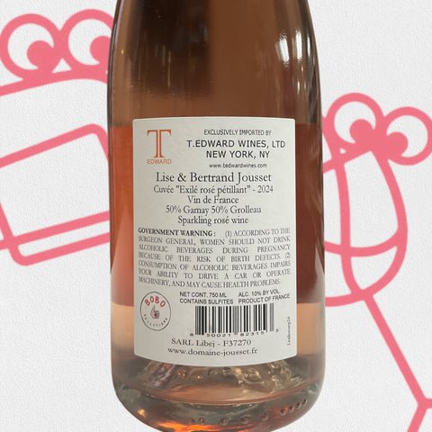Lise et Bertrand Jousset 'Exile' Rosé Pet-Nat 2024 Loire Valley, France