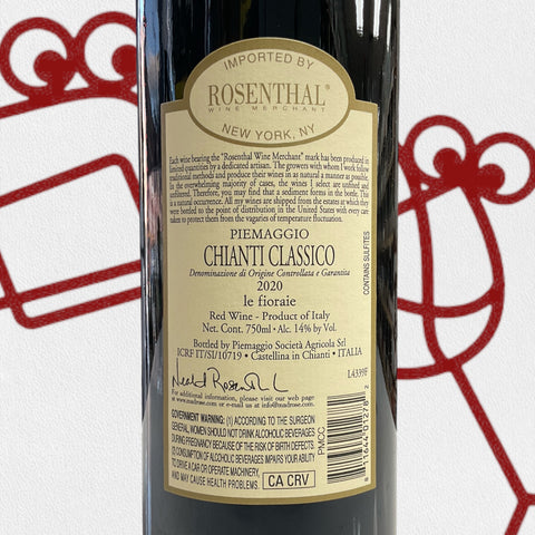 Piemaggio 'le fioraie' Chianti Classico 2020 Tuscany, Italy