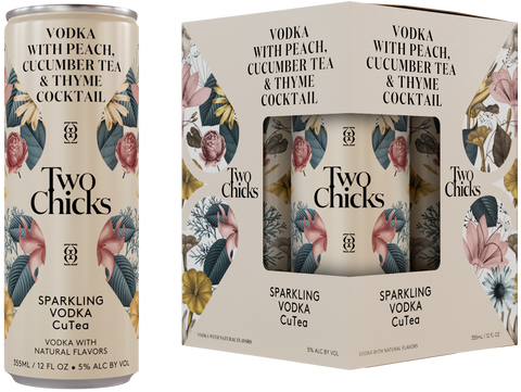 Two Chicks Sparkling Vodka CuTea 4 Pack - Williston Park Wines & Spirits