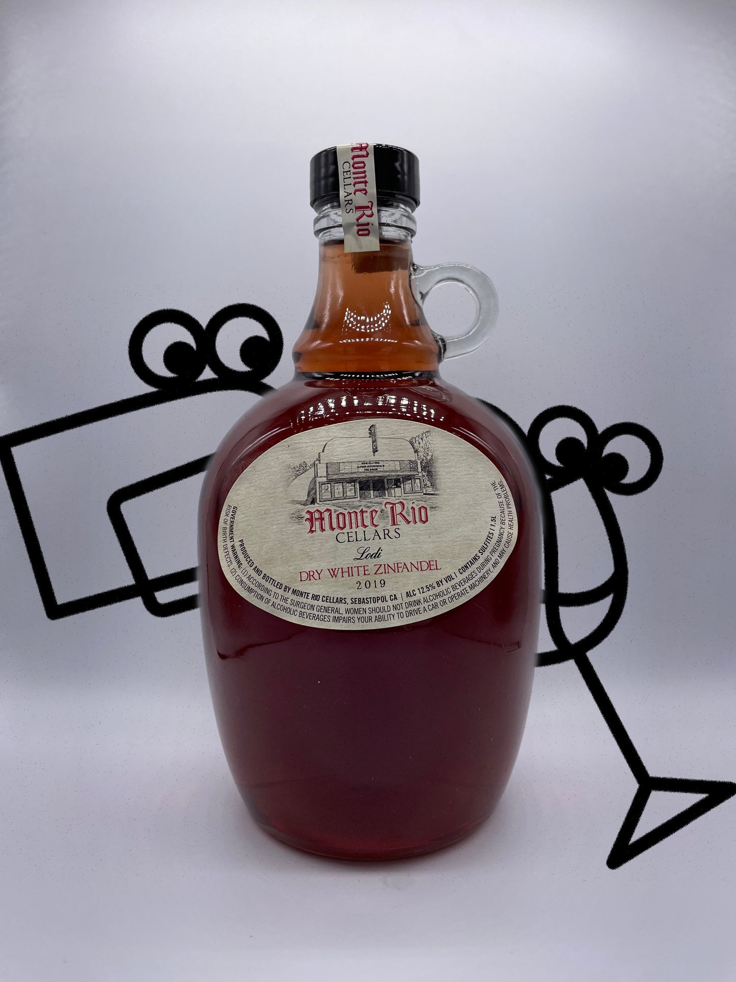 Jug of Monte Rio Cellars 'Dry' White Zinfandel 1.5L Williston Park Wines