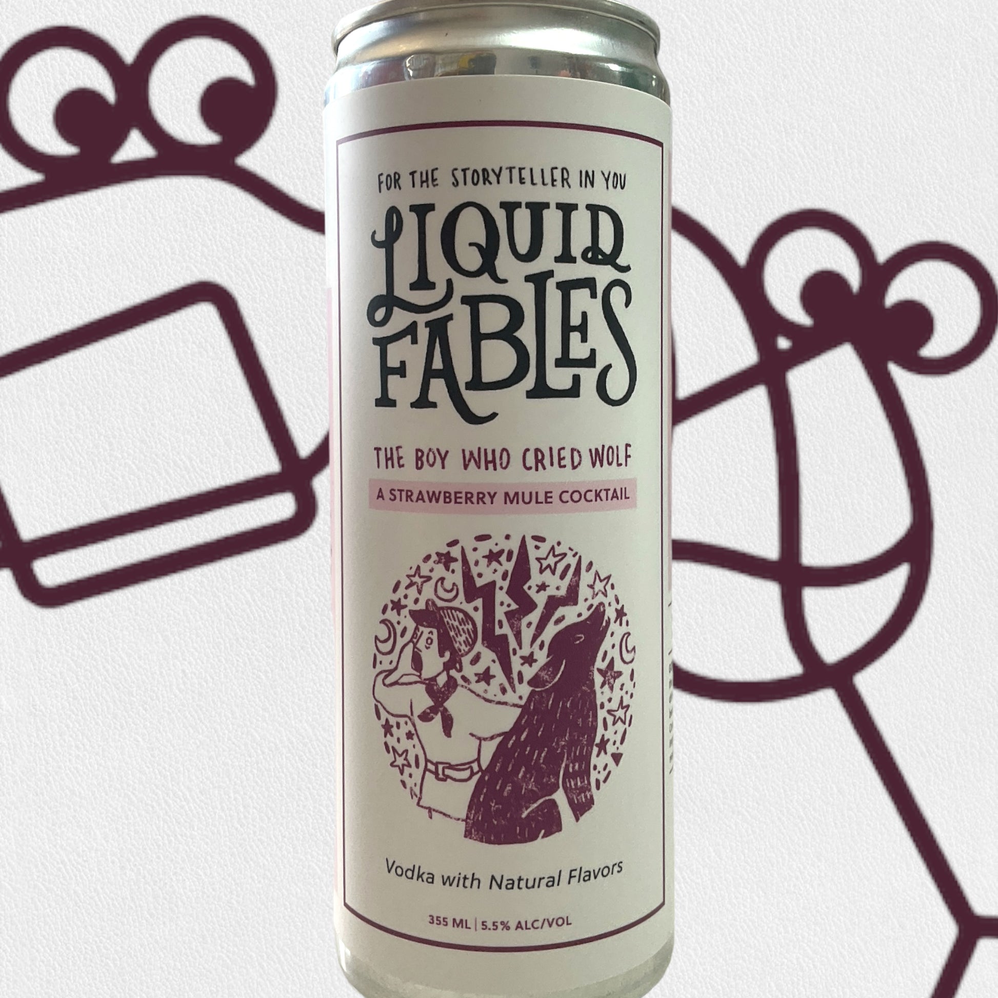 Liquid Fables 'The Town Mouse & The Country Mouse' Gin Blueberries & Basil 4-Pack - Williston Park Wines & Spirits