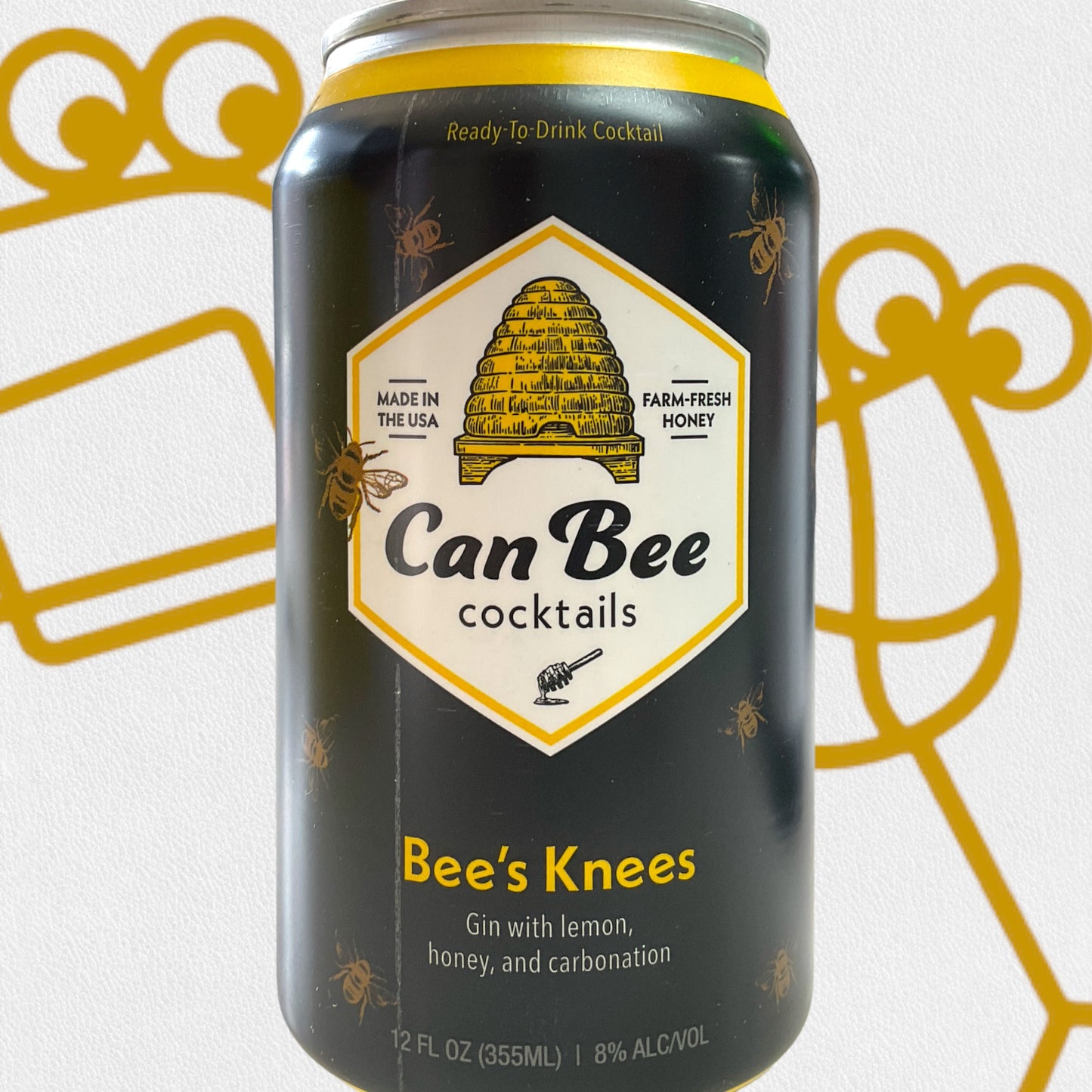Can Bee Cocktails Bee's Knees 4-Pack (12oz each) - Williston Park Wines & Spirits
