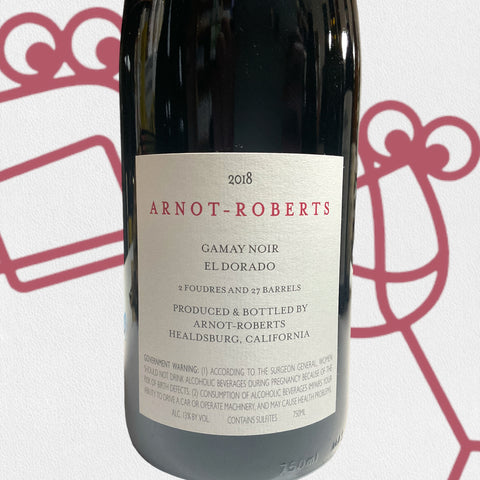 Arnot-Roberts 'El Dorado' Gamay Noir 2018 California - Williston Park Wines & Spirits