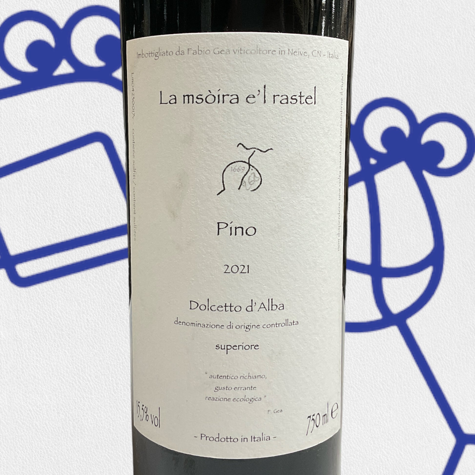 Fabio Gea 'La Msoira e'l Rastel' Pino - Dolcetto d'Alba 2021 Piedmont, Italy - Williston Park Wines & Spirits