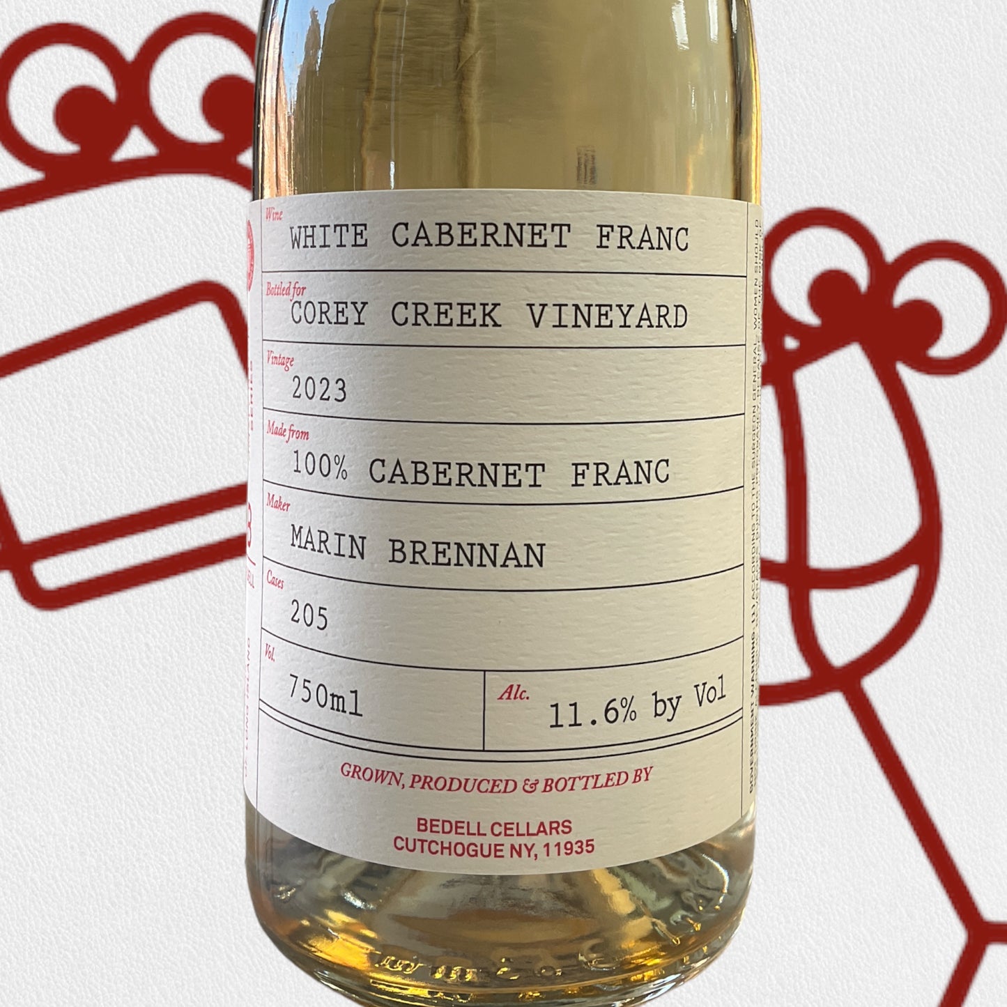 Bedell Cellars 'Corey Creek White Cabernet Franc' 2023 Long Island, NY