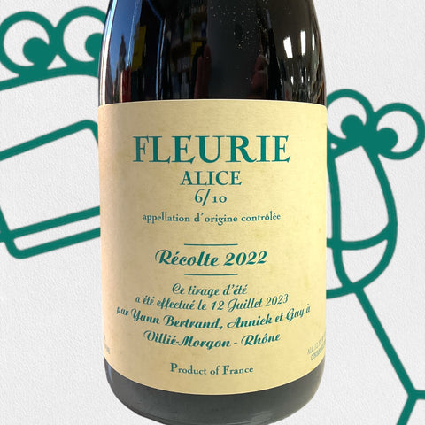Yann Bertrand Fleurie 'Alice 6/10' 2022 Beaujolais, France - Williston Park Wines & Spirits