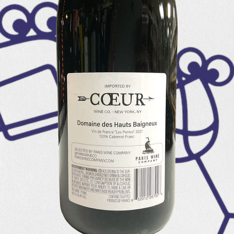 Domaine des Hauts Baigneux 'Les Pentes' 2021 Loire Valley, France - Williston Park Wines & Spirits