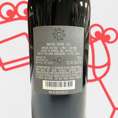 Weingut Martin & Anna Arndorfer 'Martha Rouge' 2021 Kamptal, Austria - Williston Park Wines & Spirits