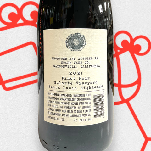 Stirm Wine Co. 'Gularte Vineyard' Pinot Noir 2021 Santa Lucia Highlands, California - Williston Park Wines & Spirits