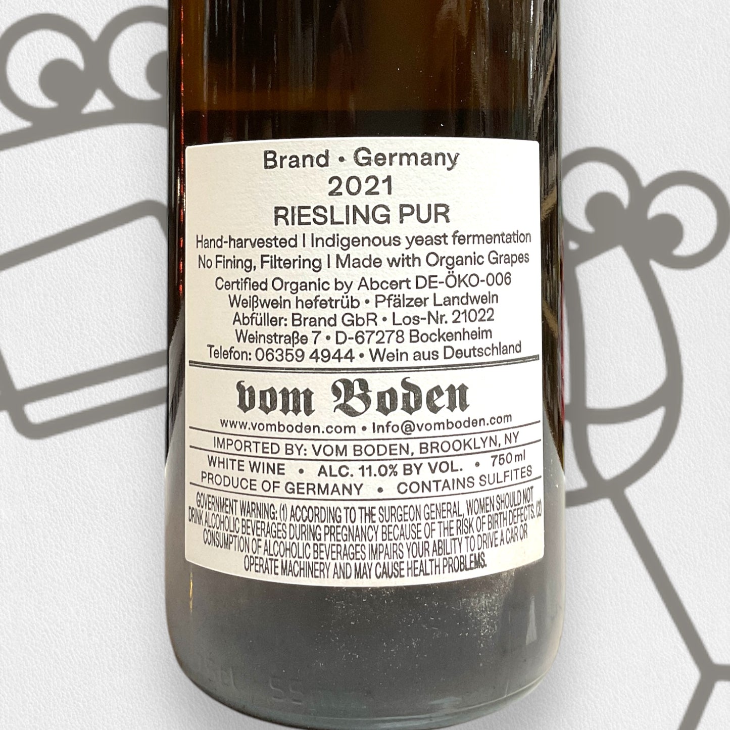 Weingut Brand Bros 'Pur Riesling' 2021 Pfalz, Germany