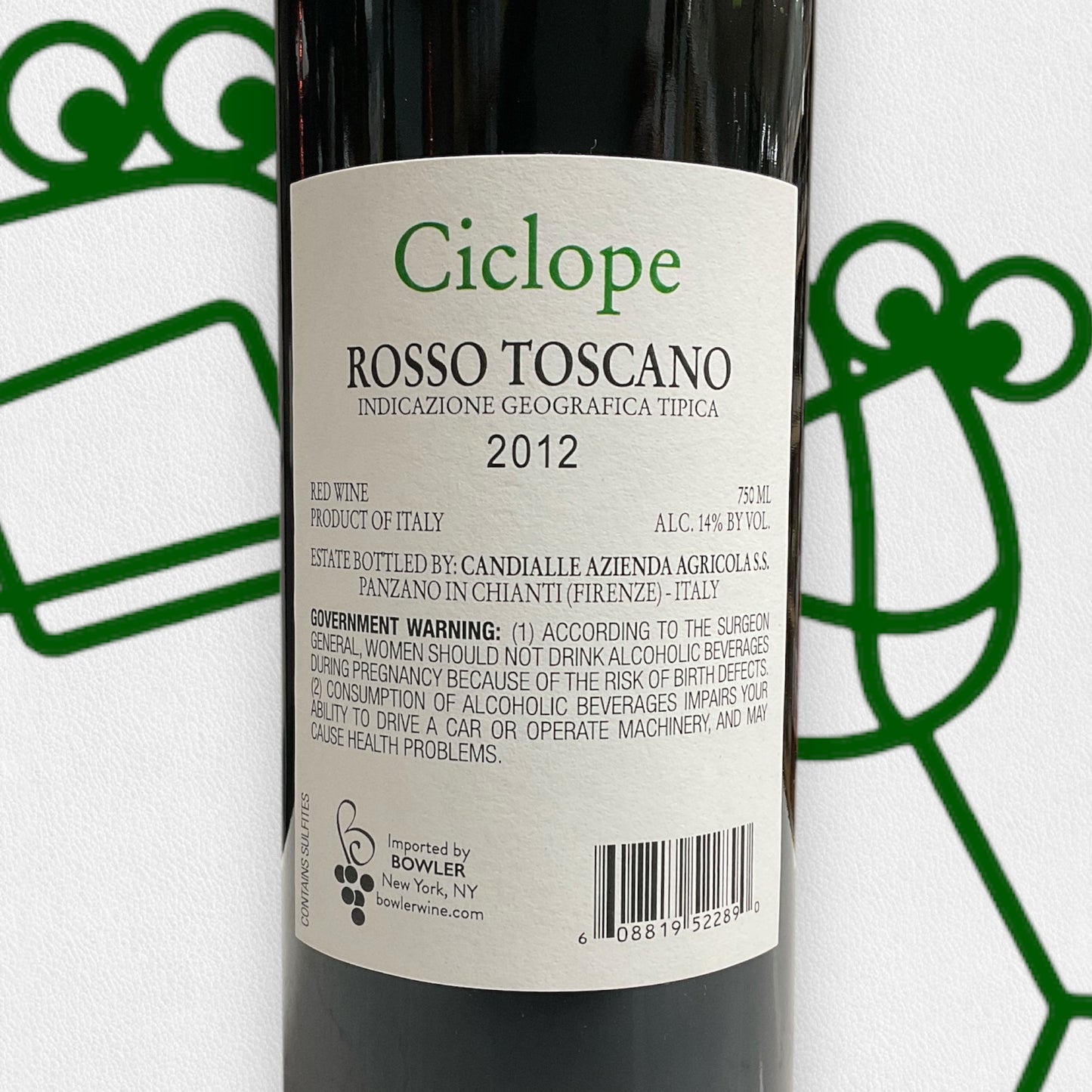 Candialle 'Ciclope Rosso Toscano' 2012 Tuscany, Italy