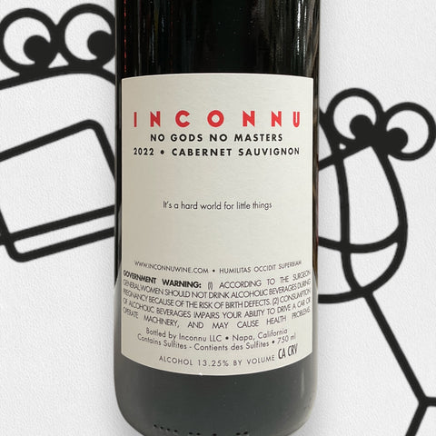 Inconnu 'No Gods No Masters' Cabernet Sauvignon 2022 California - Williston Park Wines & Spirits