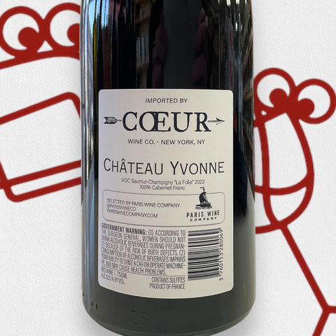 Chateau Yvonne Samur Champigny 'La Folie' 2023 Loire Valley, France - Williston Park Wines & Spirits