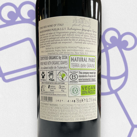 Perrini Negroamaro 2021 Puglia, Italy - Williston Park Wines & Spirits