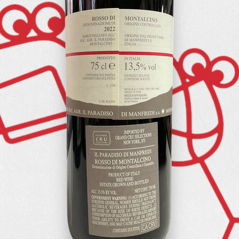 Il Paradiso di Manfredi 'Rosso di Montalcino' 2022 Tuscany, Italy - Williston Park Wines & Spirits