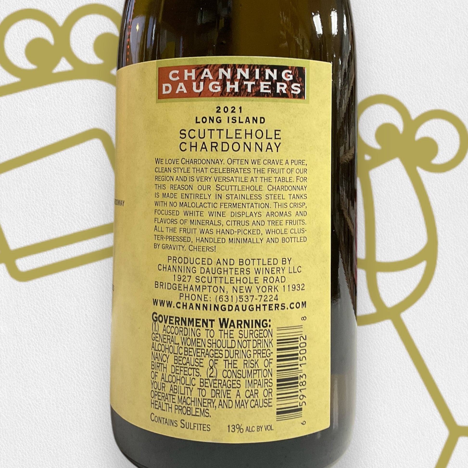 Channing Daughters 'Scuttlehole Chardonnay' 2021 Long Island, New York - Williston Park Wines & Spirits