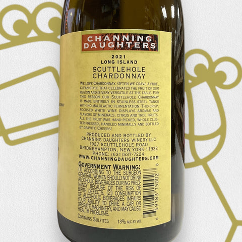 Channing Daughters 'Scuttlehole Chardonnay' 2021 Long Island, New York - Williston Park Wines & Spirits