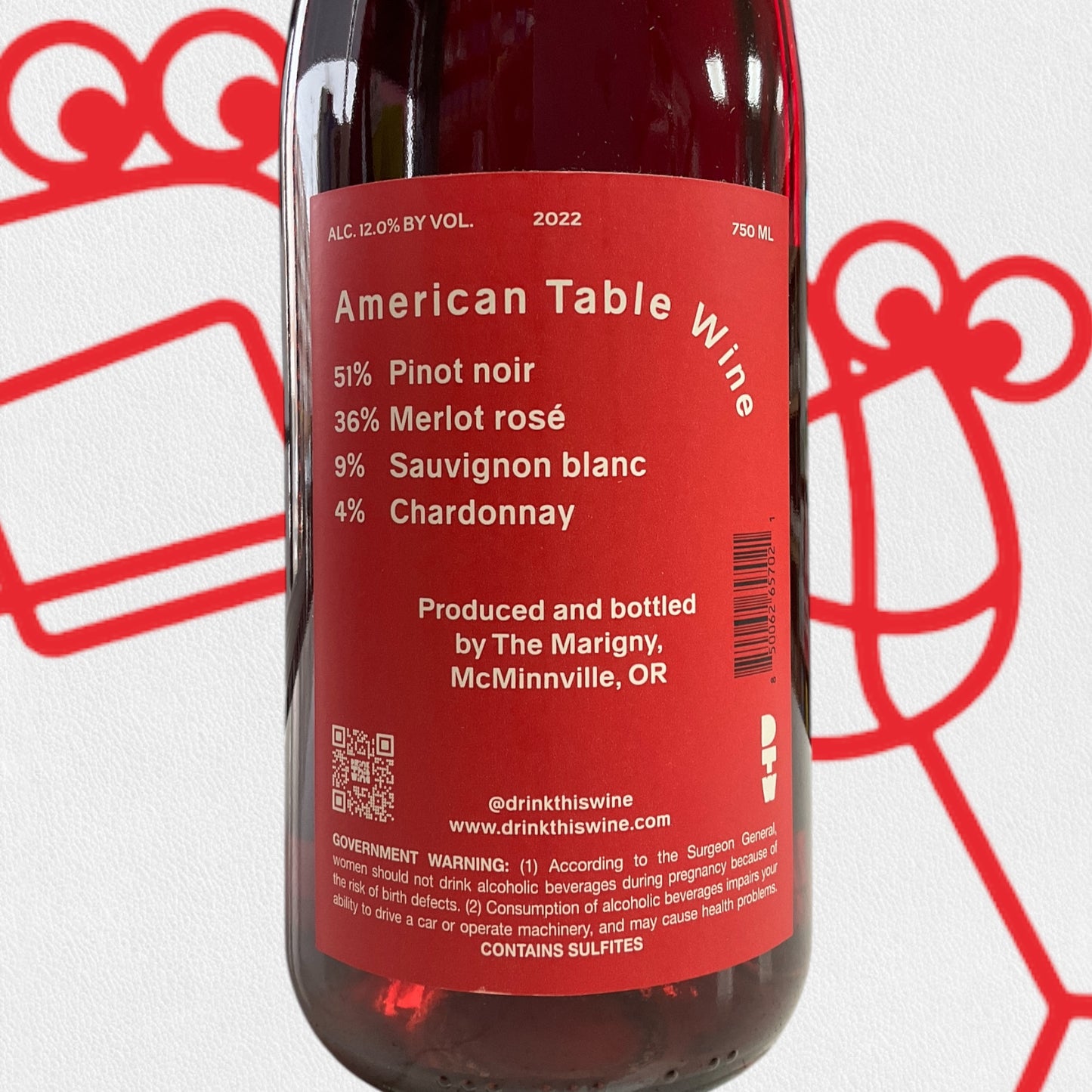 The Marigny 'Drink This Wine An Everyday Anyway Cuvee' 2022 Willamette Valley, Oregon