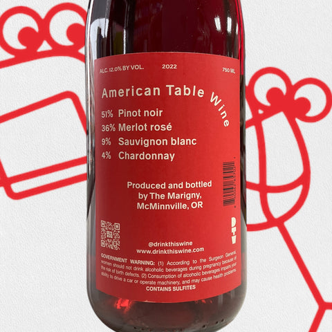 The Marigny 'Drink This Wine An Everyday Anyway Cuvee' 2022 Willamette Valley, Oregon - Williston Park Wines & Spirits