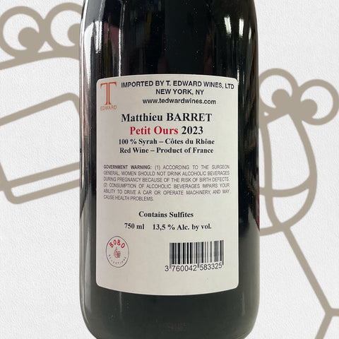 Matthieu Barret 'Petit Ours' 2023 Rhone, France