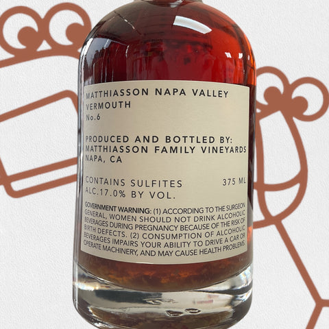 Matthiasson Sweet Vermouth 'No. 6' Napa, California - Williston Park Wines & Spirits