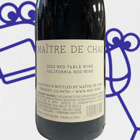 Maitre de Chai Red 'Table Wine' 2022 California - Williston Park Wines & Spirits